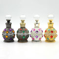 15ml Refillable Oud Oil Perfume Glass Bottles Gold Silver Black Dubai Design with Screw Cap for Arabic Fragrance