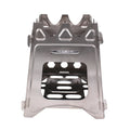 Small Stainless Steel Backpacking Wood Burning Stove Multi-fuel Foldable Grill 16x12.2x12.2cm for Outdoor Camping Hiking