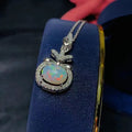 New Arrival Custom Logo Natural Opal Necklace Gold Plated Factory Supply at Competitive Price