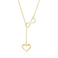 Fashion 925 Sterling Silver Infinity Tassels Hollow Hearth Pendant Necklace for Women Wholesale