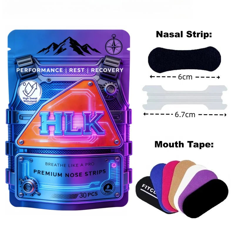 HLK Comfortable Premium Cotton 30Pcs Customize Package Sleep Better Strips Patch Anti Snoring Mouth Tape for Sleeping