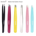 New Hot Stainless Steel Eyebrow Tweezer Set Cosmetics Personalized Professional Slanted Eyebrow Tweezer