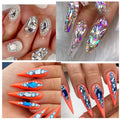 Factory Wholesale Box Packing 21 Grid Box Flatback Non Hotfix Glass Rhinestone for Nail Art Design