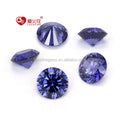 Round Brilliant Cut Synthetic Gemstone 5A Grade Zircon Stone Tanzanite Color Loose Cz Cubic Zirconia