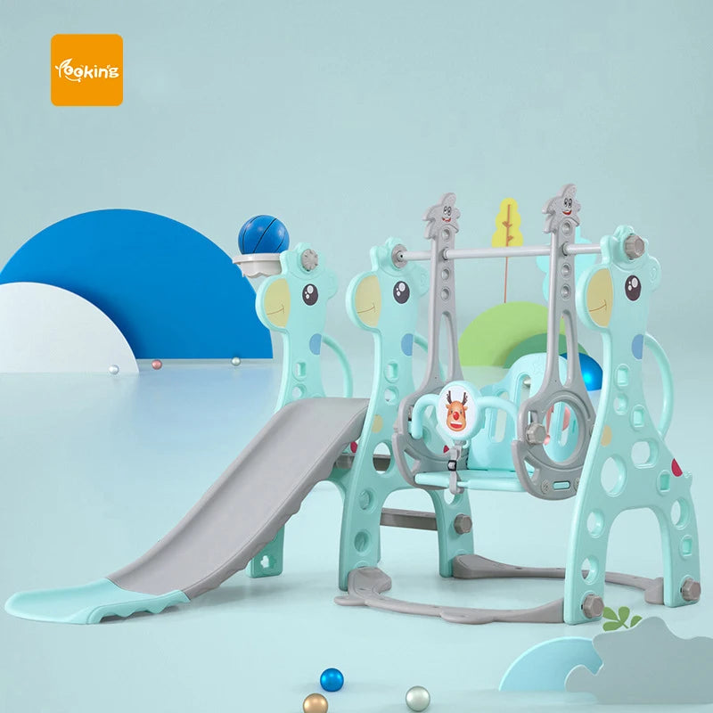 Luxury Toddler Slide and Swing Set Kids Indoor Playground Plastic Slide and Swing Toys