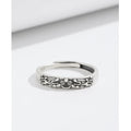 Personalized Jewelry S925 Sterling Silver Ring Vintage Thin Circle Carved Pattern Luck Pixiu Finger Ring for Men