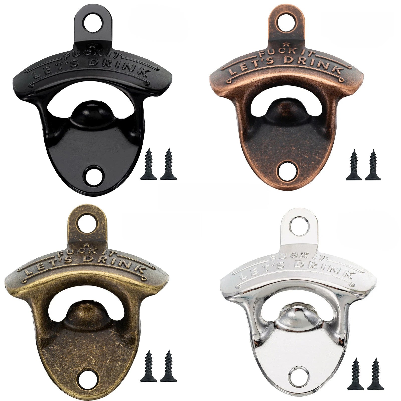 Promotion Retro Metal Wall-Mounted Beer Bottle Opener Cast Iron Design