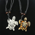 Adjustable Fashionable Trendy Wax Cord Sweater Chain Necklace Resin Turtle for Couples-Wholesale