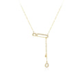 Factory Direct Luxury Link Chain Pendant Necklace 18K Pure Gold with Zircon for Ladies Perfect Gift for Girlfriends