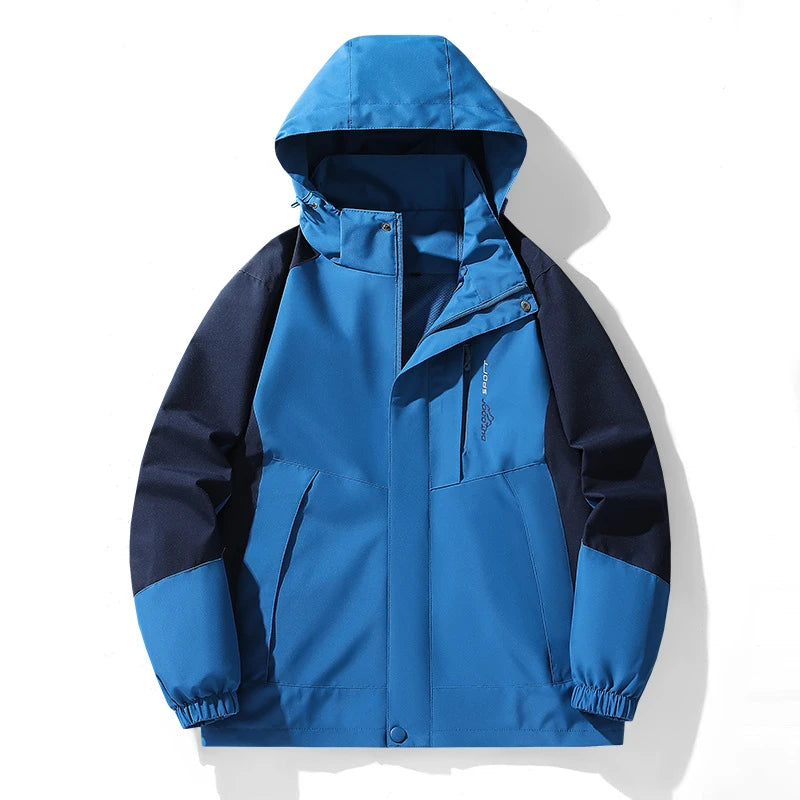 Aoyema Waterproof Hiking Jacket Men Women Windproof Windbreaker Camping Hunting Cycling Trekking Fishing Coat Men Outdoor Jacket