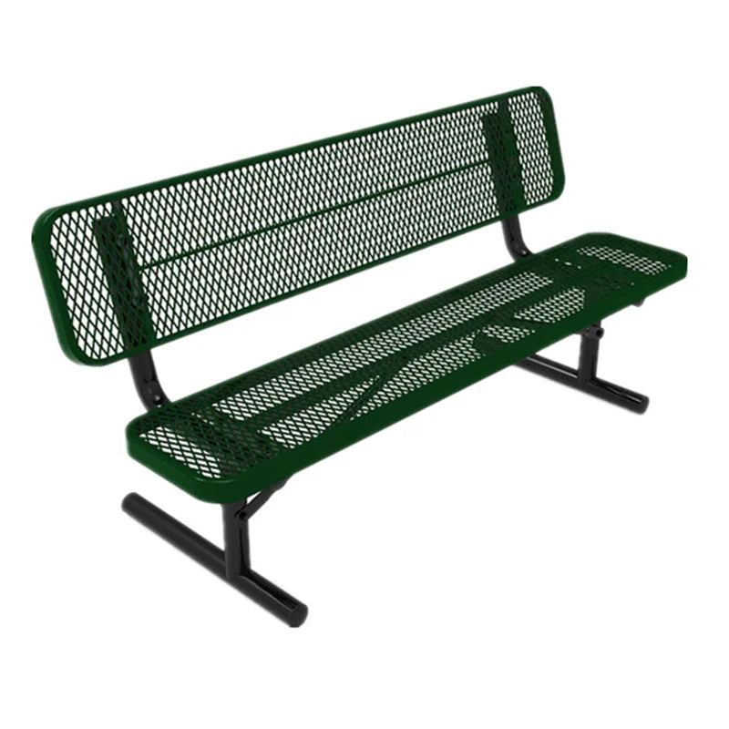 Wholesale Cheap Outdoor Expanded Steel Mesh Bench Seat Outside Park Metal Seating Bench Public Garden Patio Chair Benches
