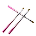 Wholesale 3pcs Colorful Ombre Metal Handle Gel Nail Art Brush Set Nylon Oval Flat Oblique Brush Professional Nail Tools Socheal