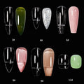Natural Clear Color DIY Nail Art Display Chart 240 Tips Per Bag Almond Coffin Square Stiletto Nail Polish Color Display  Chart