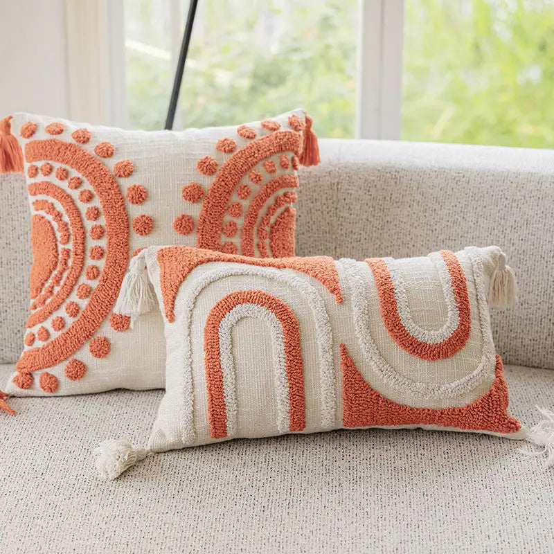 Embroidery Boho Tufted Cushion Cover Home Decoration Throw Pillowcover Living Room Sofa Chair Bed Decorative Pillow Case