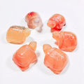 DIY Natural Mixed Quartz Stone Rose Quartz Carvings Healing Crystal Tortoises for Healing Carved Tortoise Stone