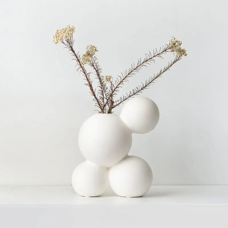 Modern Ins Style White Ceramic Crafts Wabi Sabi Decorative Art Creative Desktop Decoration Wholesale