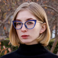 2070 Eyewear Trendy Cat Eye Metal Frames Cat Eye Spectacle Glasses Anti Blue Light Optical Frame Women Eyeglasses Wholesale