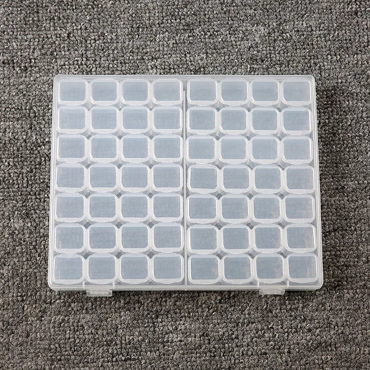 5 D DIY Diamond Painting Accessories-56 Grid Box Diamond Art Diamond Painting Tools 56 Grid Plastic Box Beauty Accessories
