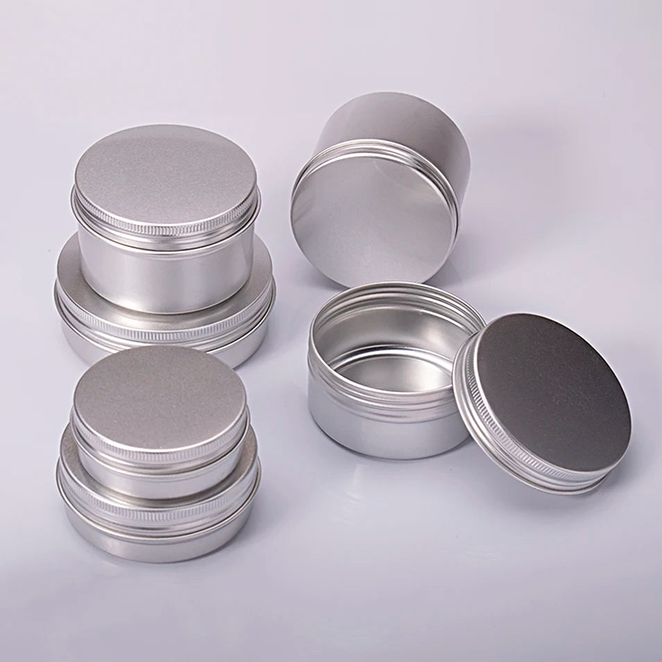 10g 30g 50g Professional Custom Aluminum Cosmetic Jar Round Tin Body Cream Packaging Aluminum Powder Jar