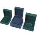 Luxury Empty Embossed Personalized Custom Suit Jewelry Box Velvet Interior With Lid Packaging Plain Custom Low Moq Private Label