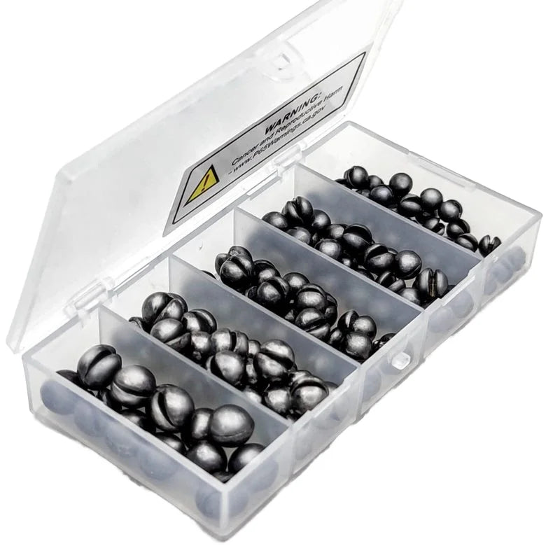 Lead Biting Set with Open Mouth Lead Biting Naked Round Opening Lead Raft Fishing Clip Lead Fishing Gear Lead Sinker