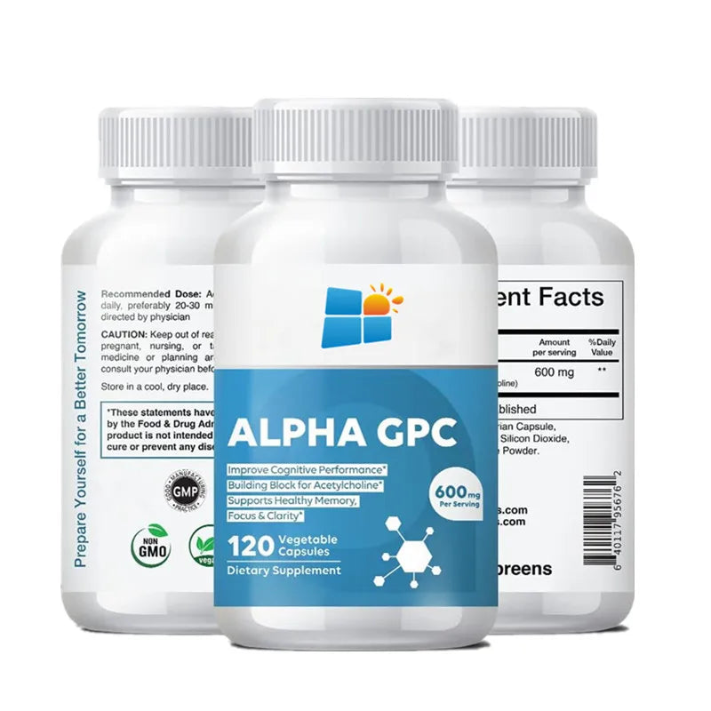 OEM/ODM/OBM Brain Function Alpha GPC Glycerylphosphorylcholine Capsules Supports Memory Brain Function Boosts Focus