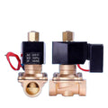 3/8inch-2inch Brass Solenoid Valve Non-Hot Normally Open 220V/12V/24V Energy Conservation Long Working Time for Water Media
