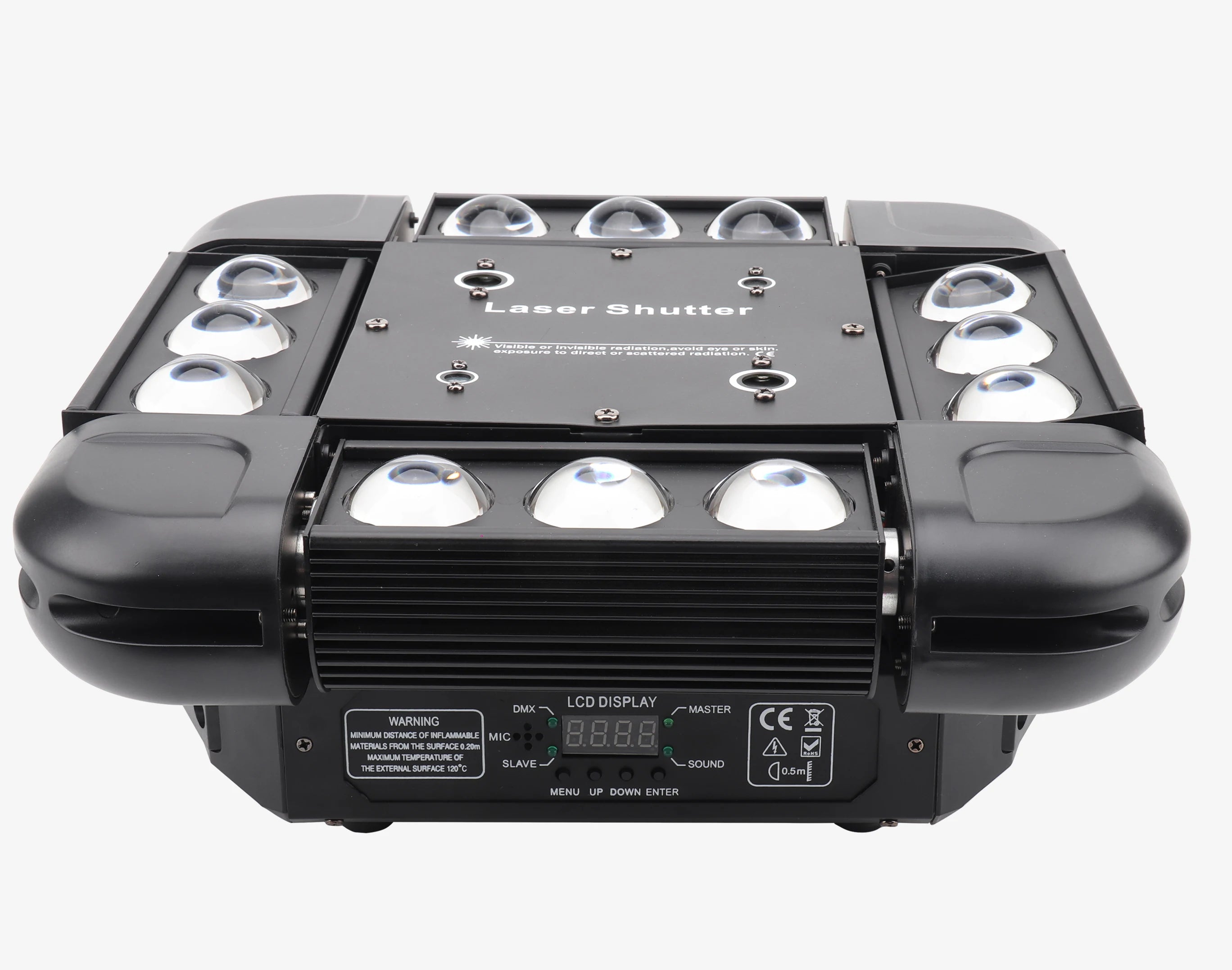 12-Pcs Storm Beam DJ Party Stage Lights with Head Moving Strobe Effects for Enhanced Lighting