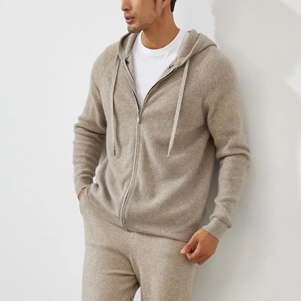Mens Knitwear Supplier Custom Cotton Polyester Men Knit Zip up Hoodies Jumper Sweaters Cardigan Factory