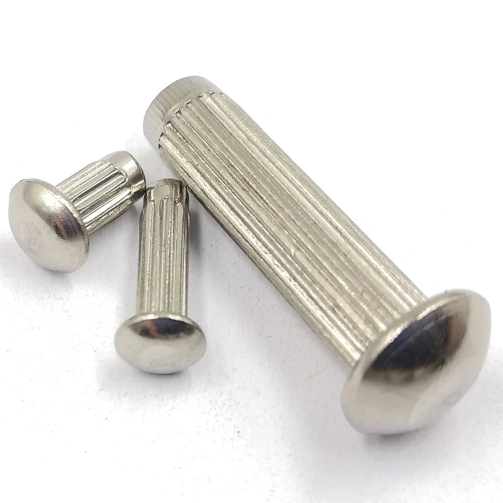 Quality Stainless Steel Gb827 Rivets DIN Standard Round Head Knurling Rivet Button for Name Plate Solid Quality