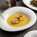 Ceramic Dinner Plates Dinnerware Set Dishes Luxury White Round Porcelain Restaurant for Hotel Weddings