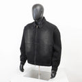 TOPSHOW High Quality Designer Canvas Detroit Work Zip up Jacket Custom Blank Washed Cropped Black Denim Jacket Men
