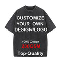 High Quality Custom Oversized Tshirt Graphic Acid Wash Heavyweight T-Shirt Big Digital Printing T Shirt DTG Tshirt for Men
