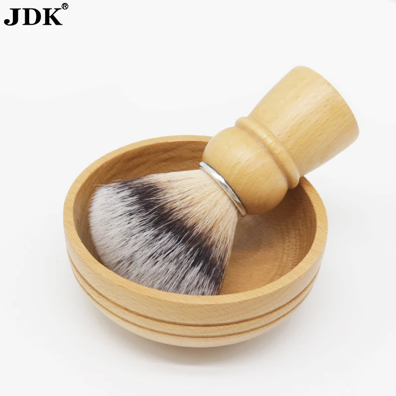 JDK 1PC Wholesale Cheap Men Shaving Best Grade Synthetic Hair Knot Small Wood Handle Shaving Brush