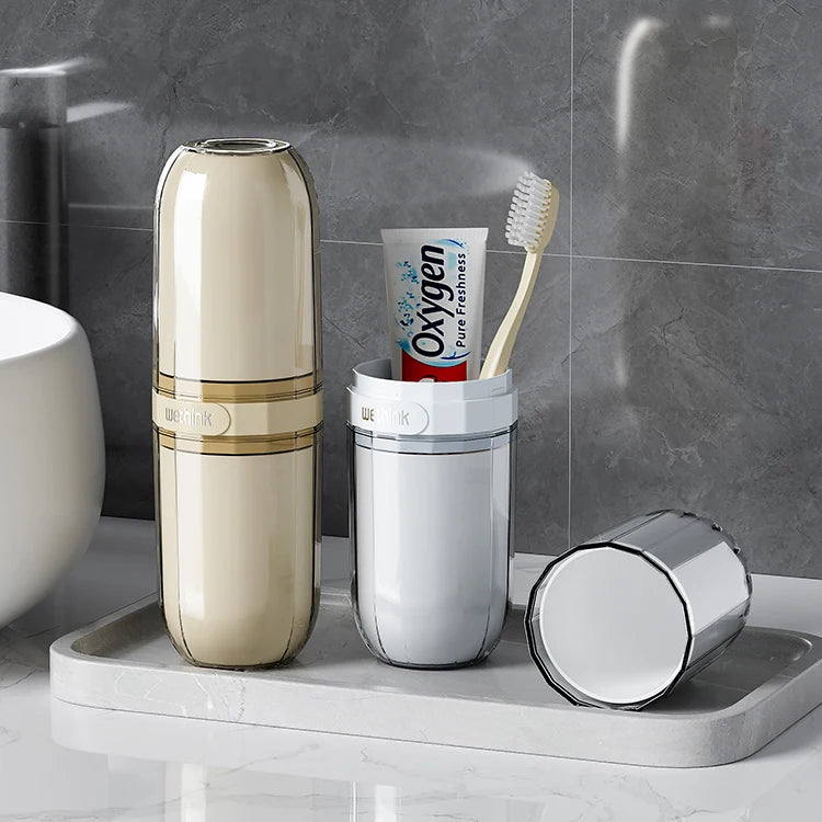 Factory Prices Haogle  Outdoor Travel Tooth Brush Holder Organizer Toothpaste Protect Case Storage Portable Toothbrush Cup Box