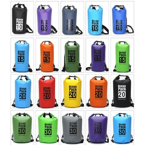 2/5/10/15/20/30L Compact Lightweight Waterproof PVC Dry Bags for Drifting Floating Camping Sailing Fishing