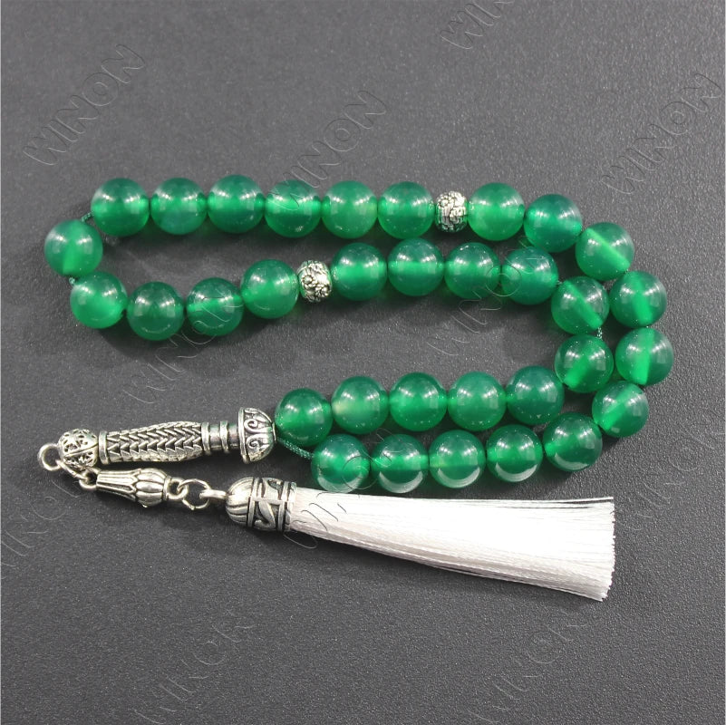 Factory Direct Sale Tasbih Islamic Prayer Beads Custom Muslim Rosary Tasbih 2023 Crystal Beads Natural Stone Jewelry MegaBDM
