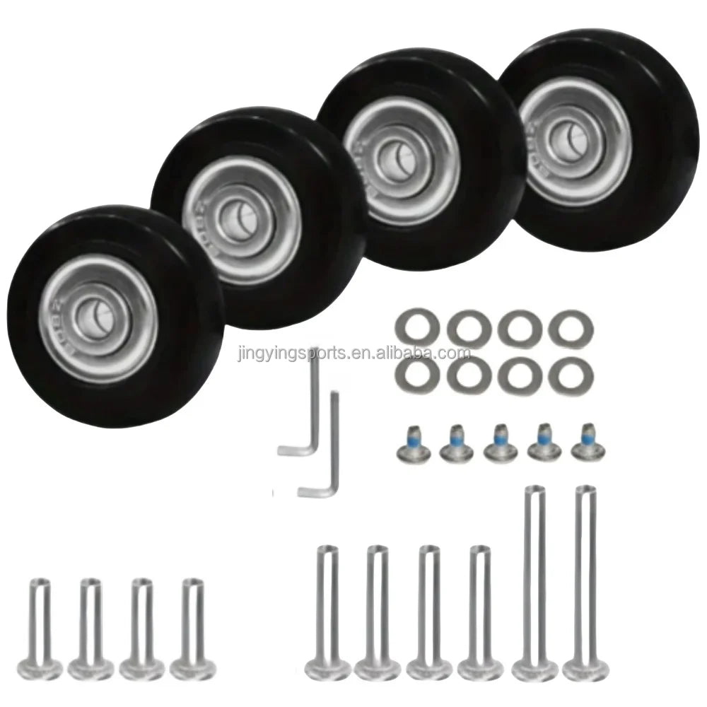 Silent Universal Rubber Caster Luggage Wheel for Trolley Case Bag Plastic Bearing Repair Replacement Wheel Suitcase