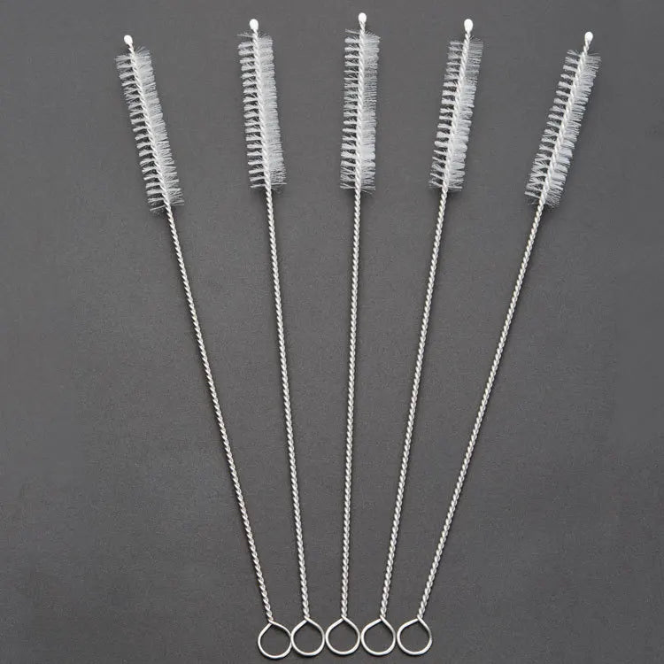 200x50x10mm Metal Straws Cleaning Brushes Nylon Bristle Brush for Stainless Steel Drinking Straws