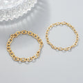 Hip Hop Punk Style Thick Copper and Gold Plated Brass Bracelets for Men and Women Classic DIY Charms for Anniversary Occasions
