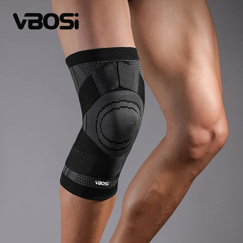VBOSi  1 Piece Breathable Unisex Knee Support Sleeve with Adjustable Straps for Running Basketball