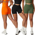 Custom Logo Seamless Scrunch Butt Lift Leggings Yoga Shorts Women Gym Sport Wear Fitness Workout Yoga Pants