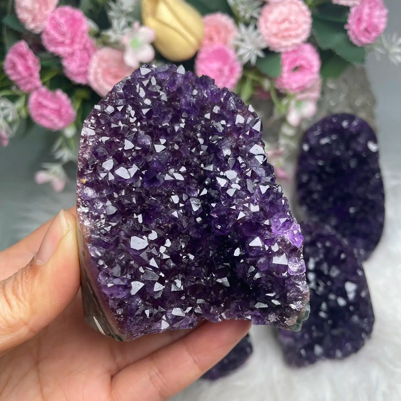 Home Decoration Wholesale Natural Crystal Stone Amethyst Cluster Crystal Craft