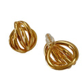 Wholesale Statement Earring Fashion Geometric 18K Real Gold Plated Stud Brass Earrings Fashion Jewelry for Women Girls