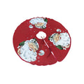 Custom Eco-Friendly 36 Inch Woven Cotton-Polyester Jacquard Round Christmas Skirt for Holiday Home & Office Decor