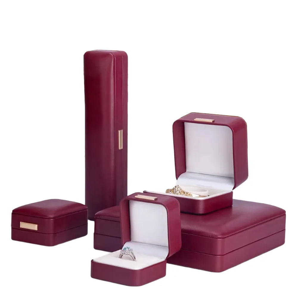 FADELI PACKING-Wholesale PU Leather Gift Package Storage Luxury Jewellery Box Packaging Ring Box Custom Jewelry Boxes