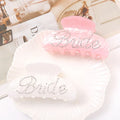 Wholesale Large Diamonds Rhinestones Lettering Hair Claw Clips for Simple Shark Hair Accessories