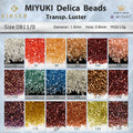 Miyuki Delica Beads 1.6 mm [18 Color Transp.Luster  1 ]10g Pack