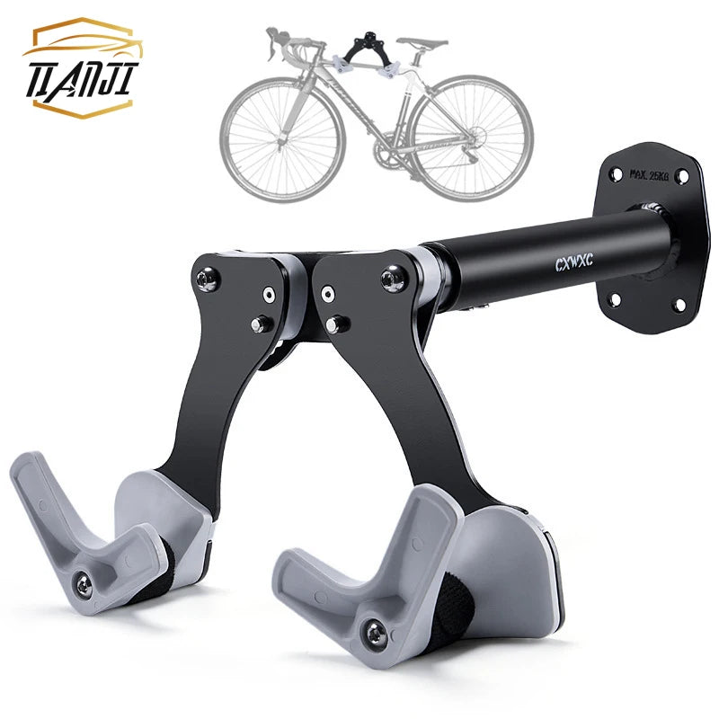 Home Indoor Bike Rack Hooks Wall Foldable Mounted Adjustable Bike Storage Rack Holder