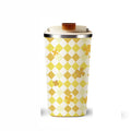 Ceramic Inner Coating Double Wall Insulated 400ml Travel Coffee Mug with Ceramic Lined Coffee Tumbler